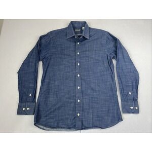 Gitman Brothers Chambray Shirt Mens M Button Down Long Sleeve USA Made